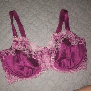 Sexy lace punk and purple bra